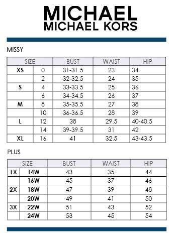 michael kors womens coat size chart